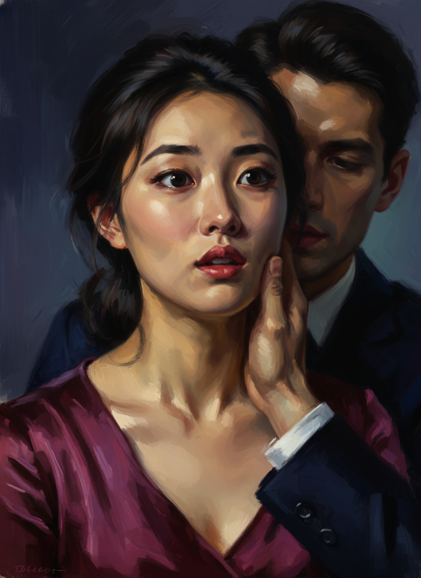 The pushing down increased; he opened his mouth wide, forced her lips apart with his teeth and tongue, and ran the tongue around the inside of her mouth.