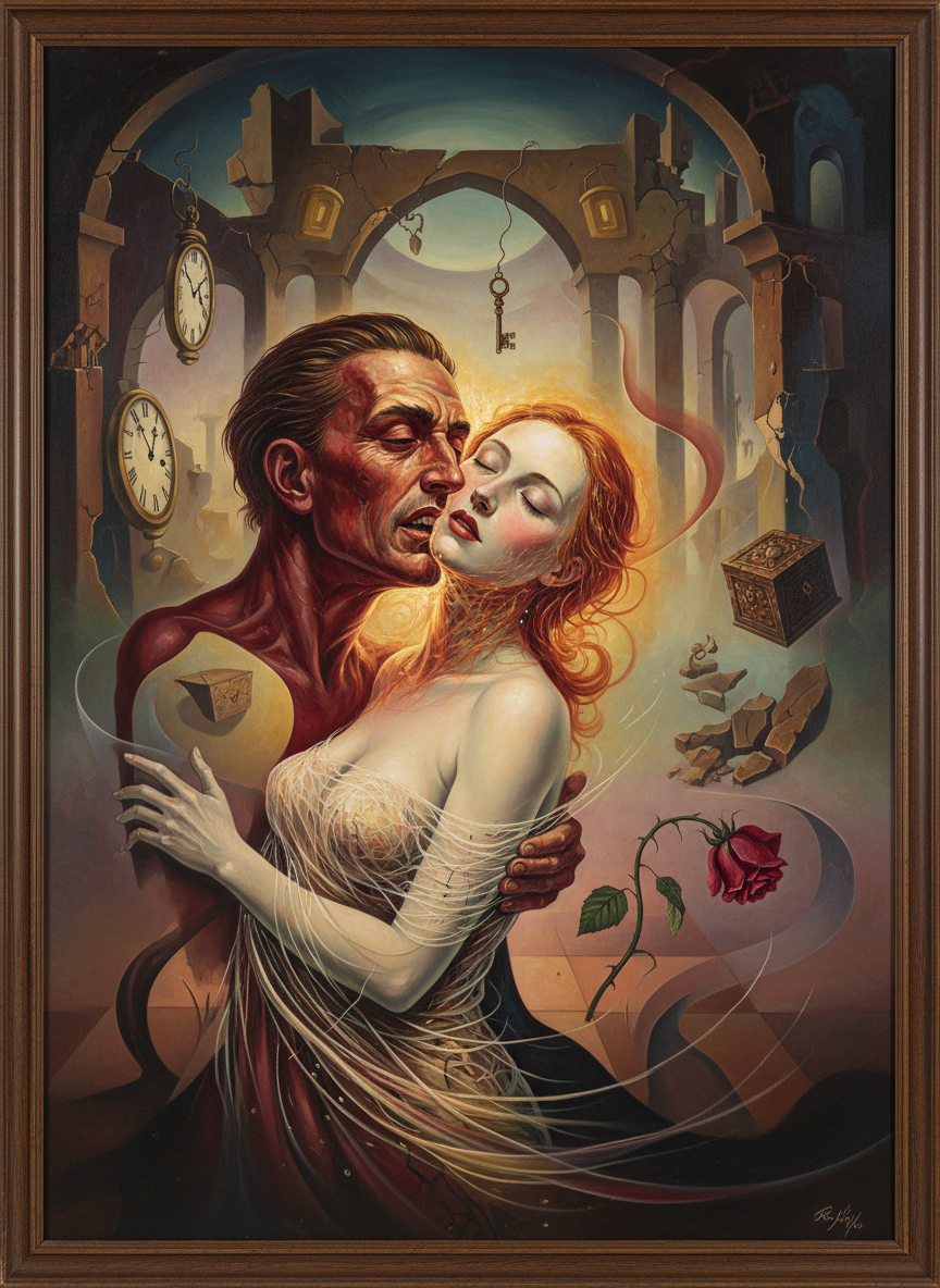 Breaking the kiss, he put his mouth hard against the side of her neck.