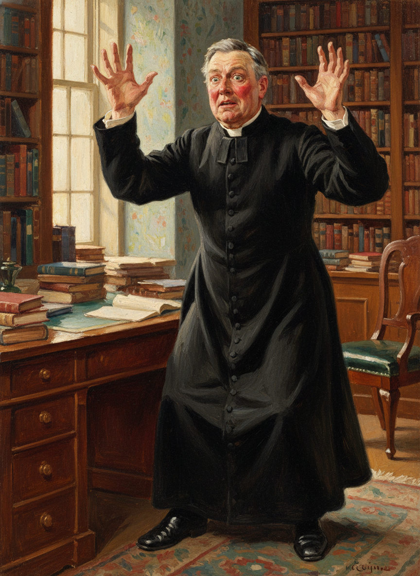 When Father Watty found out he threw up his hands in horror.