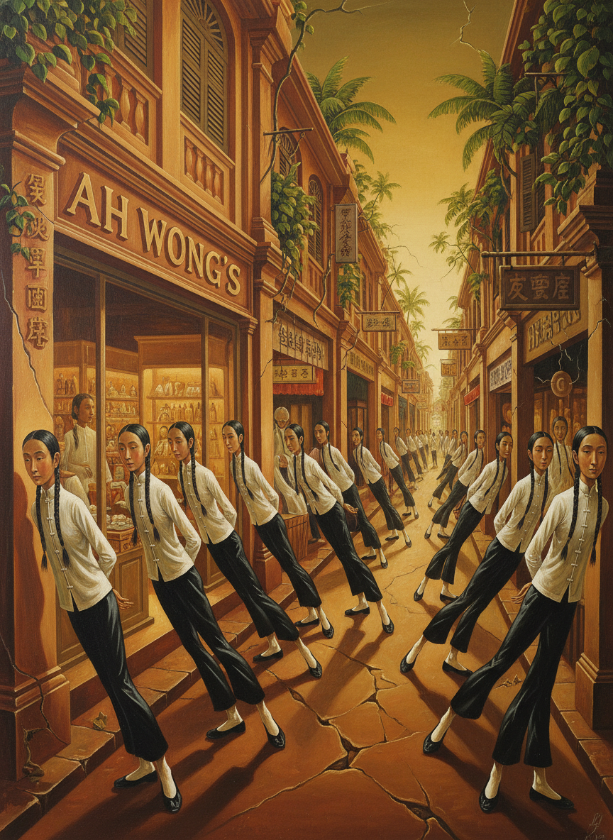 Almost the entire commerce of the town seemed to be in the hands of Chinese; a large department store, far more opulent than anything Gilly possessed, bore a Chinese name: AH WONG’S, said the sign.