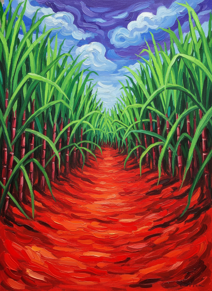 That bright-red soil was over a hundred feet deep, and so stuffed with exactly the right nutrients the cane couldn’t help but be perfect, especially considering the rainfall.