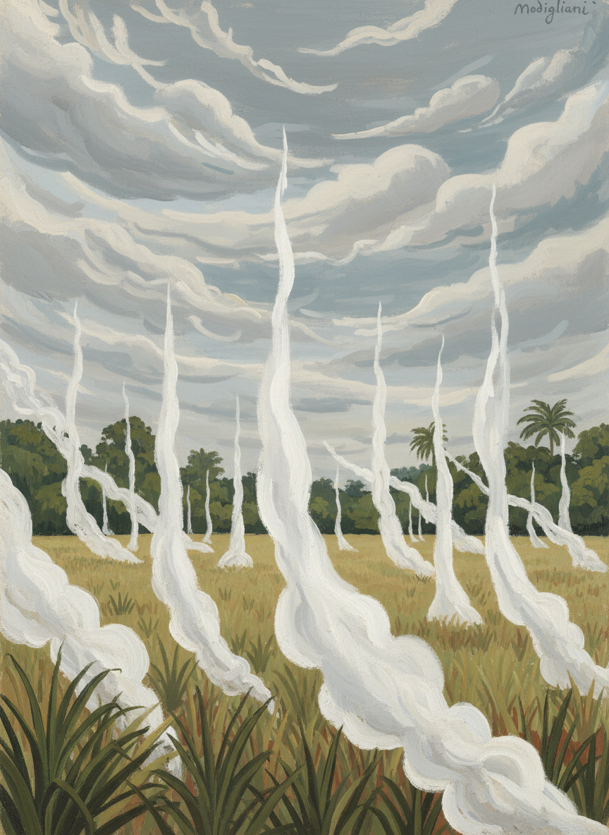 During The Wet the skies just opened and vomited water, not all day but in fits and starts; in between deluges the land steamed, great clouds of white vapor rising from the cane, the soil, the jungle, the mountains.
