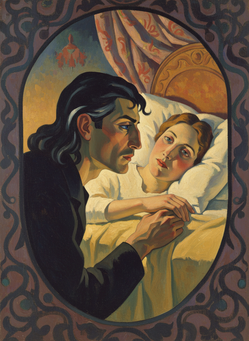 He went past Doc Smith and the midwife as if they didn’t exist to drop on his knees beside the bed, his hand reaching for hers.