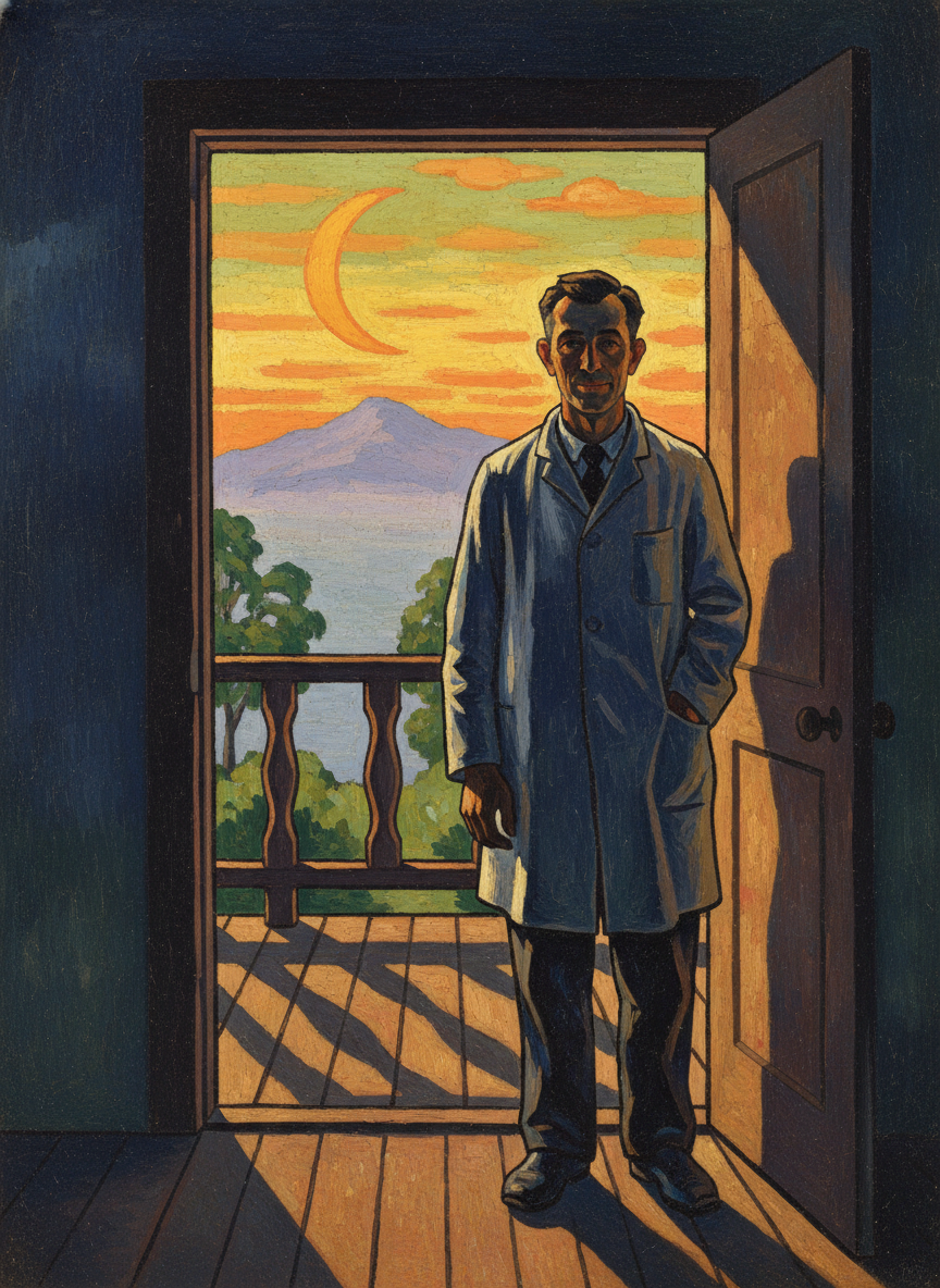 About three hours later, as the afternoon sun was sliding sadly down the sky toward Mount Bartle Frere’s misty bulk, Doc Smith came out of the bedroom.