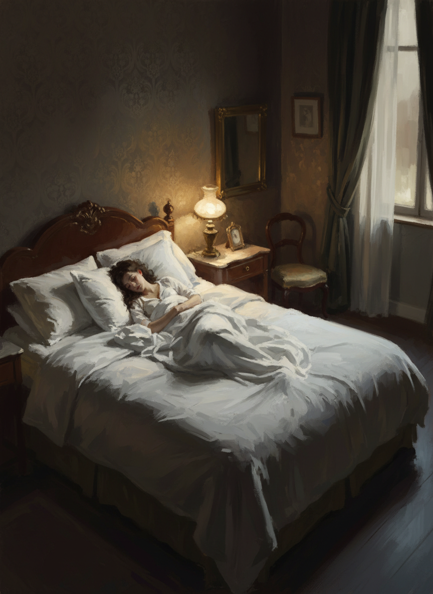 She looked so tiny and wasted in the double bed that Archbishop Ralph was obliged to store away another, separate pain in the back of his mind, to be taken out later, inspected and endured.
