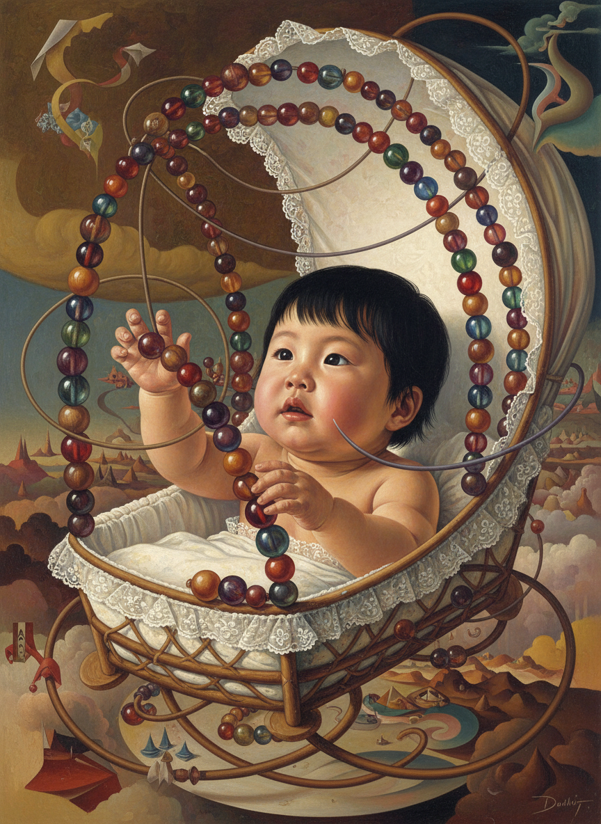 By the time she was four months old she ceased to cry so much and began to amuse
