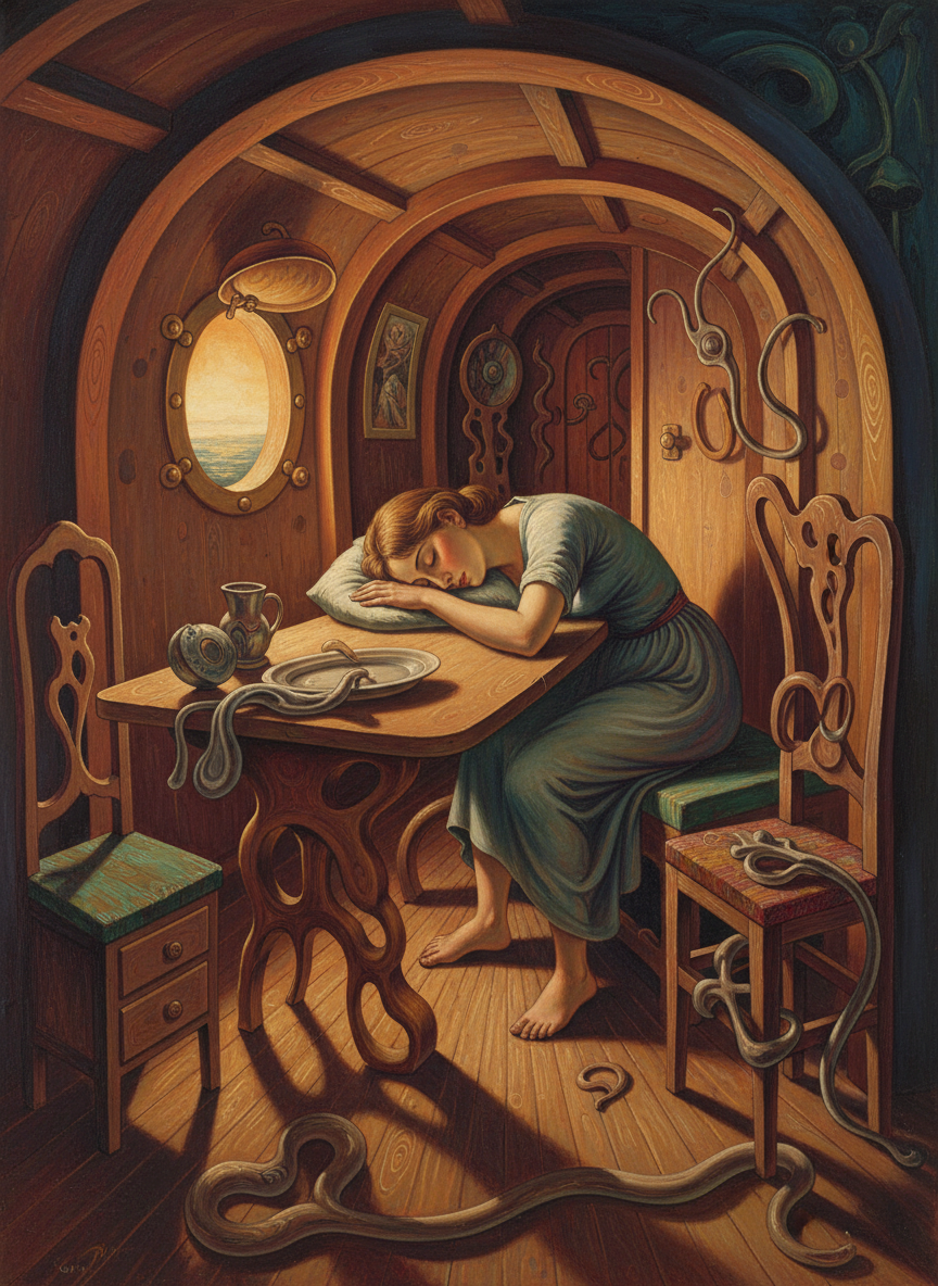 The air was between cyclones, the sea was exhausted; though it was only midday Meggie put her head down and slept dreamlessly until the steward woke her at six the next morning with a cup of tea and a plate of plain sweet biscuits.