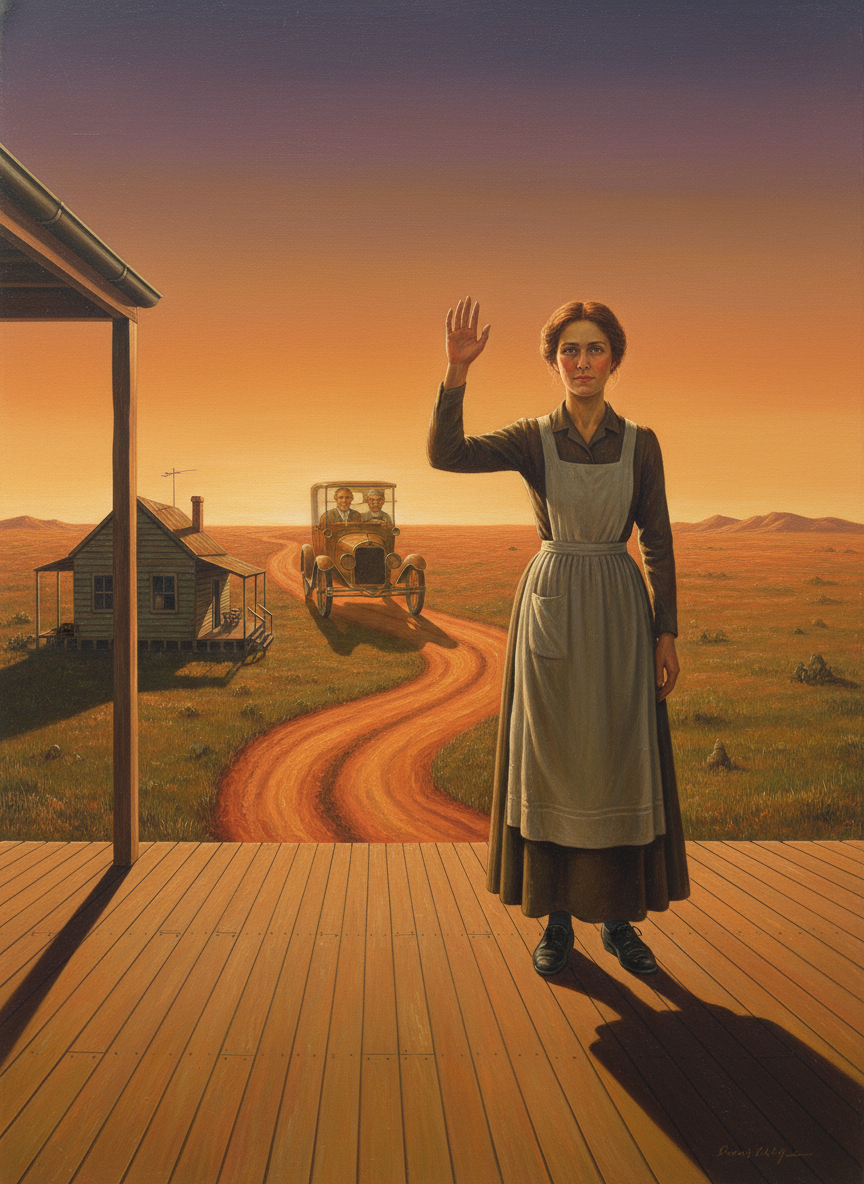Old Rob never disturbed her solitude, just chugged far enough down the road each
