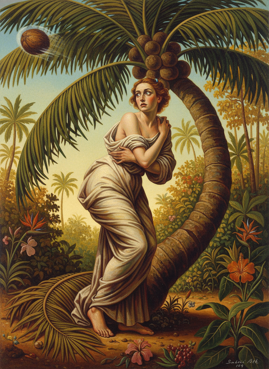 At first she had tended to behave like a rabbit catching whiffs of dingo on the breeze, bolting for cover if a twig cracked or a coconut fell like a cannonball from a palm.
