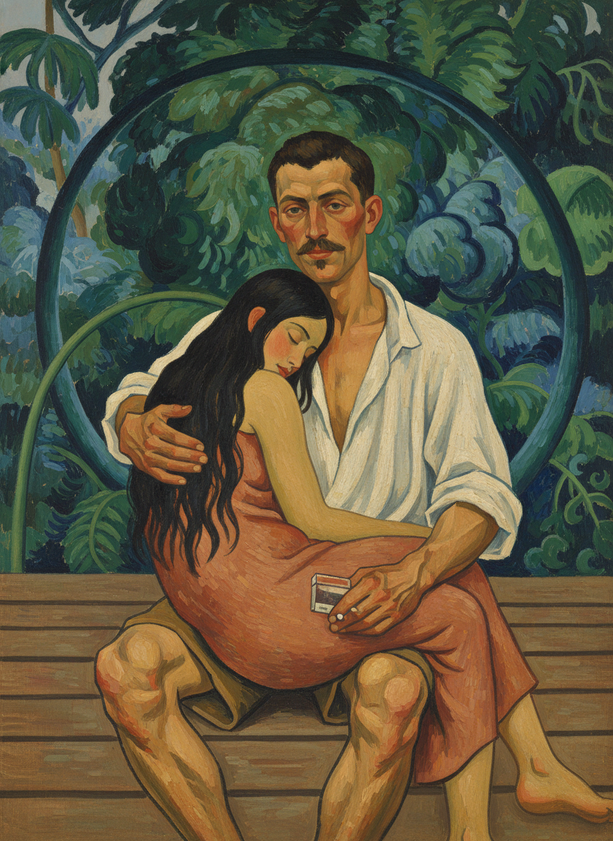 Ralph settled her more snugly and pulled a packet of Capstans from his shorts pocket.