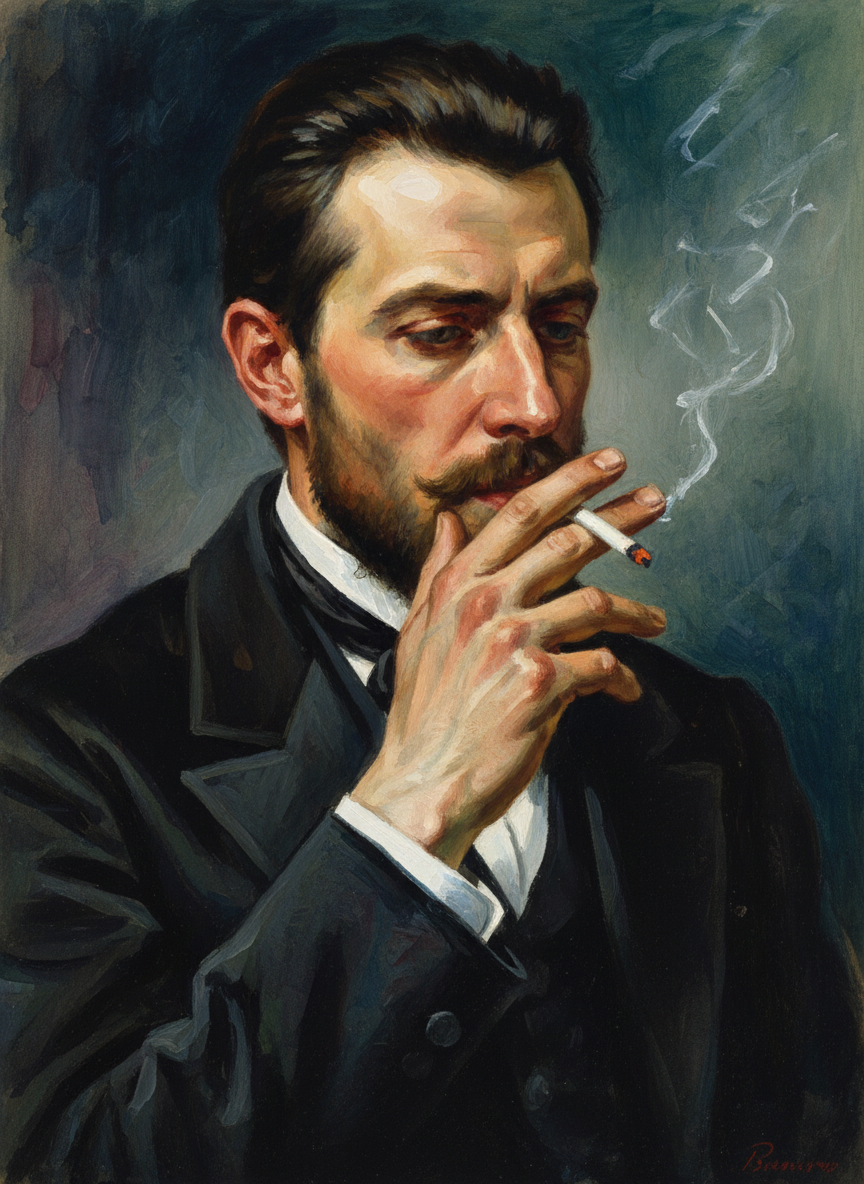 His hand lifted the cigarette to his lips; Anne saw the fingers tremble and soundlessly let go her breath.