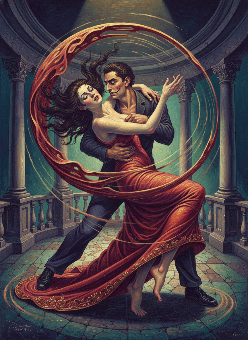 Before she could reach the veranda he caught her, the impetus of her flight spinning her round against him so hard he staggered.