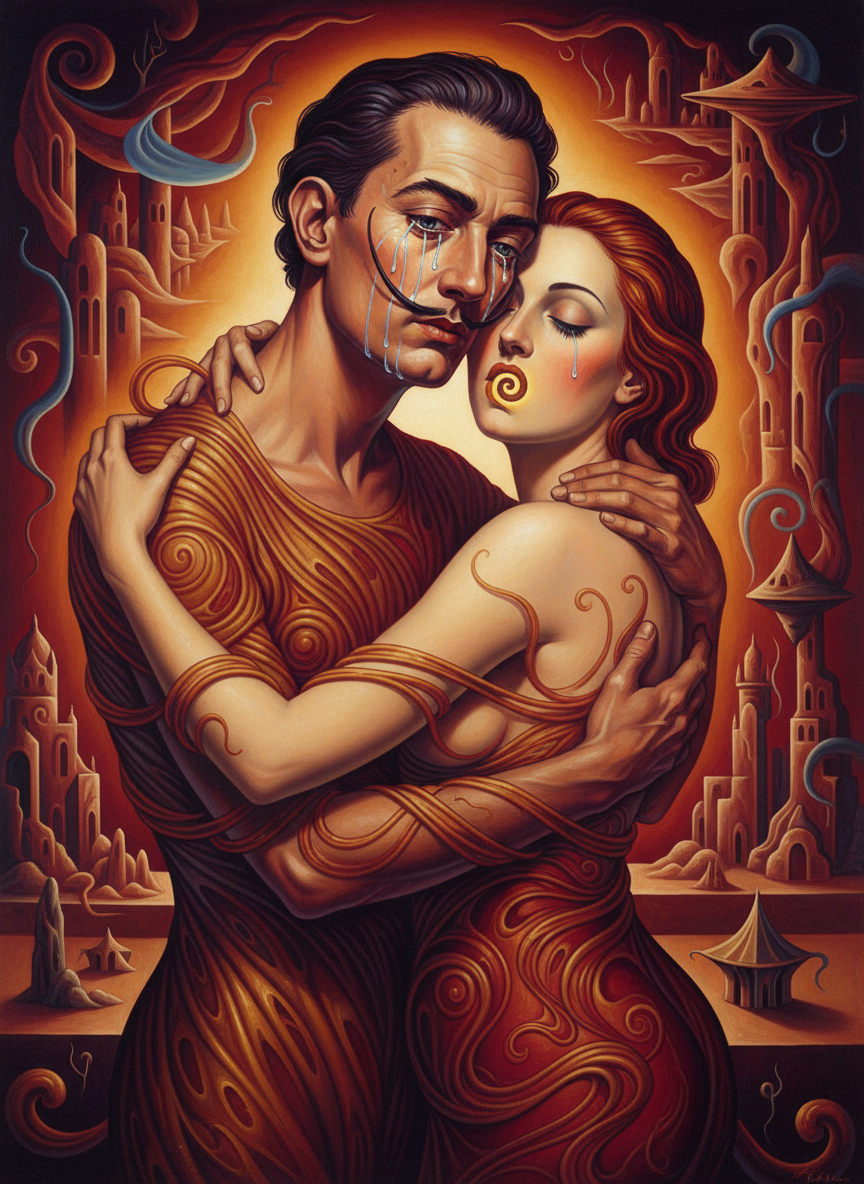 He wrapped his arms about her and looked down with eyes full of tears at the still, faintly lit face, watched its rosebud mouth drop open, gasp, become a helpless O of astonished pleasure.