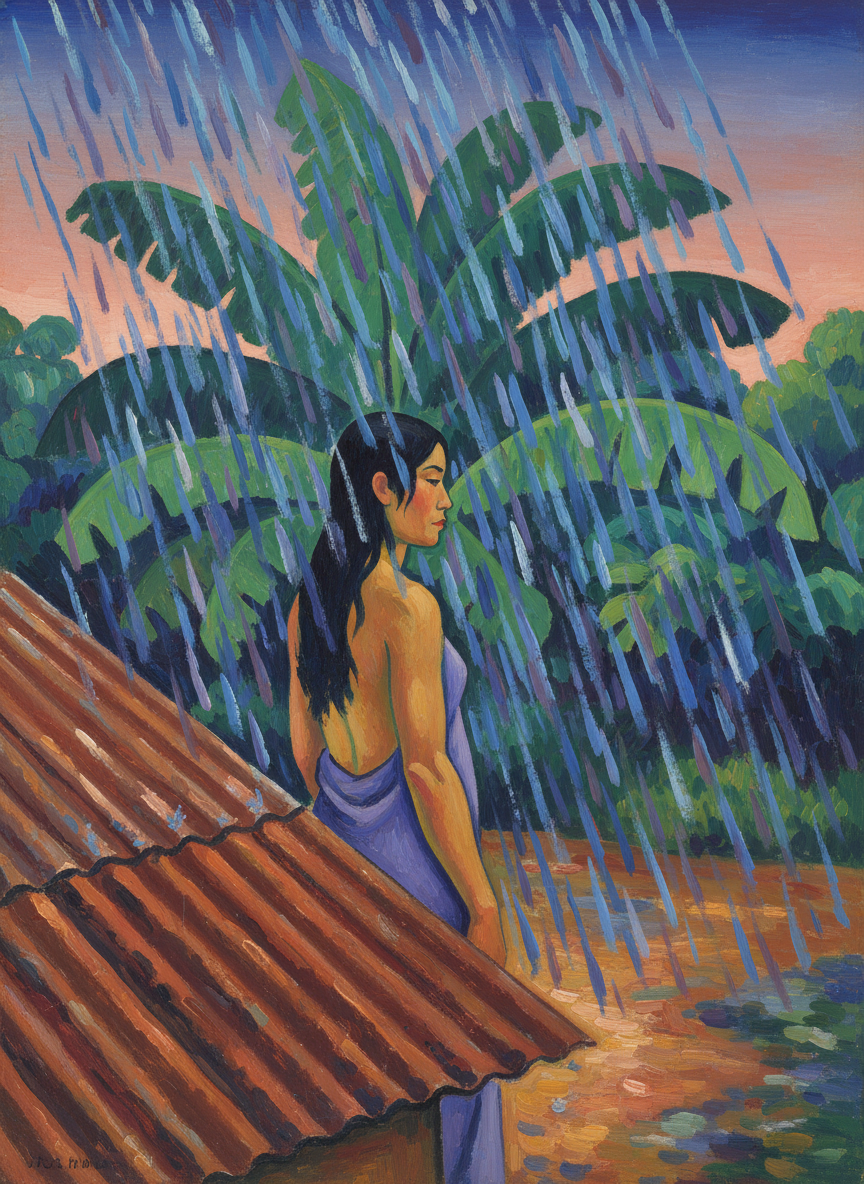 Even the heavy summer rains were beautiful, to be walked in naked and listened to on the iron roof, as warm and full of caresses as the sun.