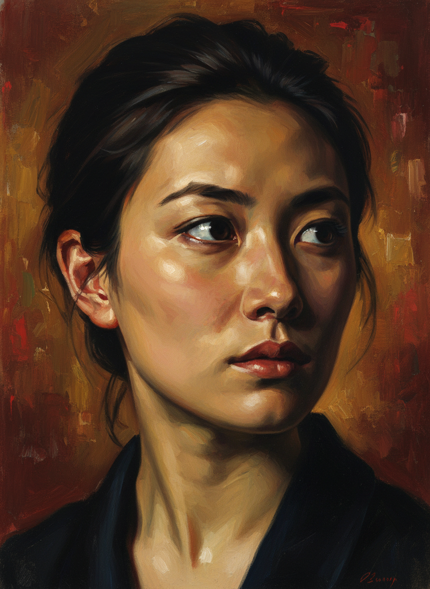 Her head turned; she regarded him with wide, contemptuous eyes.