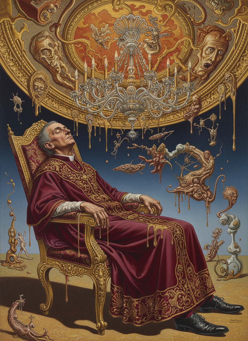The head went back; Archbishop Ralph looked at the elaborate ceiling with its gilded moldings and baroque Murano chandelier.