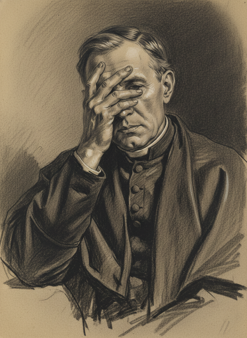 He passed his hand tiredly across his eyes.