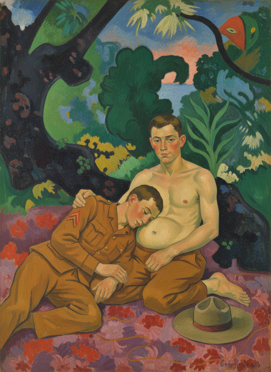 “Well, it’s better than whiting gaiters in the bloody glasshouse,” said Private Jims Cleary, pulling his twin brother’s shorts down a little so he could rest his head comfortably on soft warm belly.