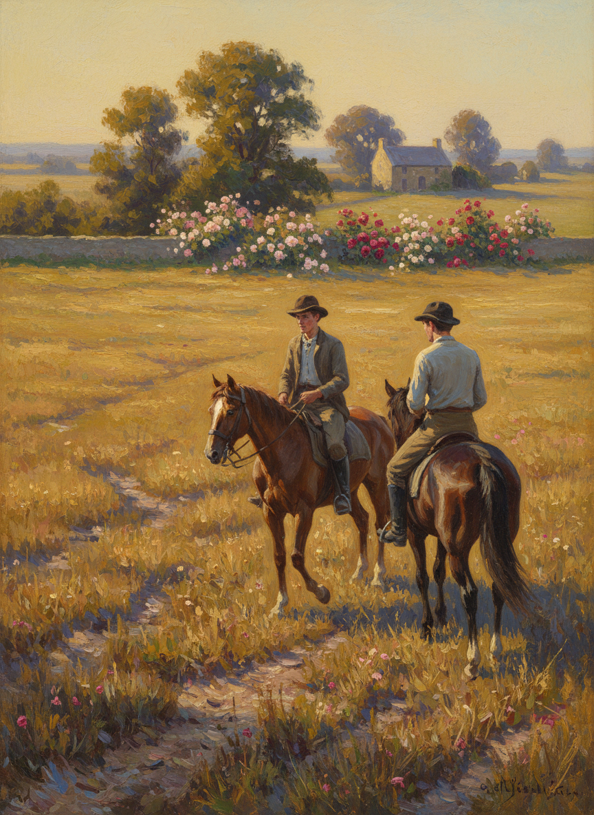 Even so racked and tortured, to Jims and Patsy the land was ineffably lovely, the sheep comforting, the late roses in the garden a perfume of some heaven.