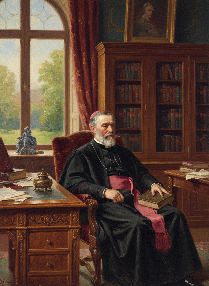 Archbishop Ralph, sitting comfortably and looking as if he had never had an ideological struggle in his life, watched the visitor closely.