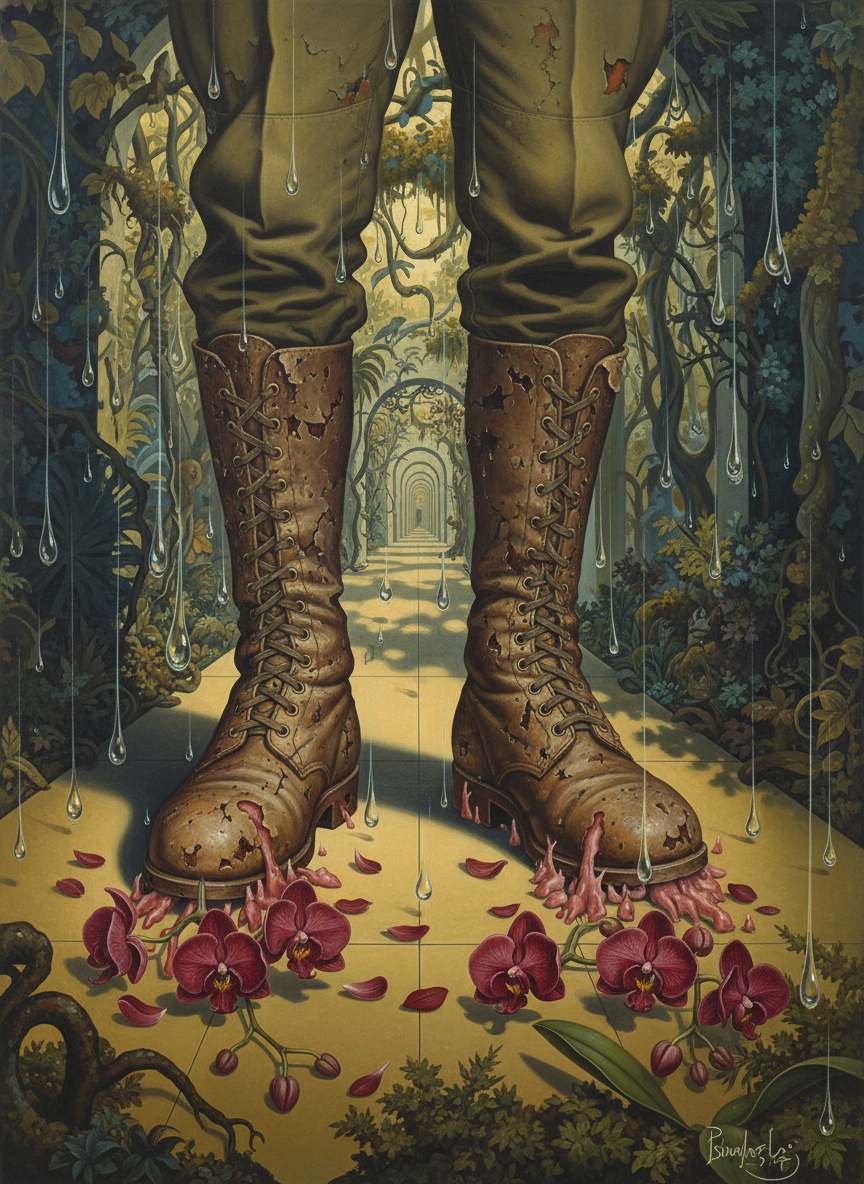 Already the constant moisture meant permanently damp boots and socks; feet were becoming spongy, the flesh between the toes raw and bloody.