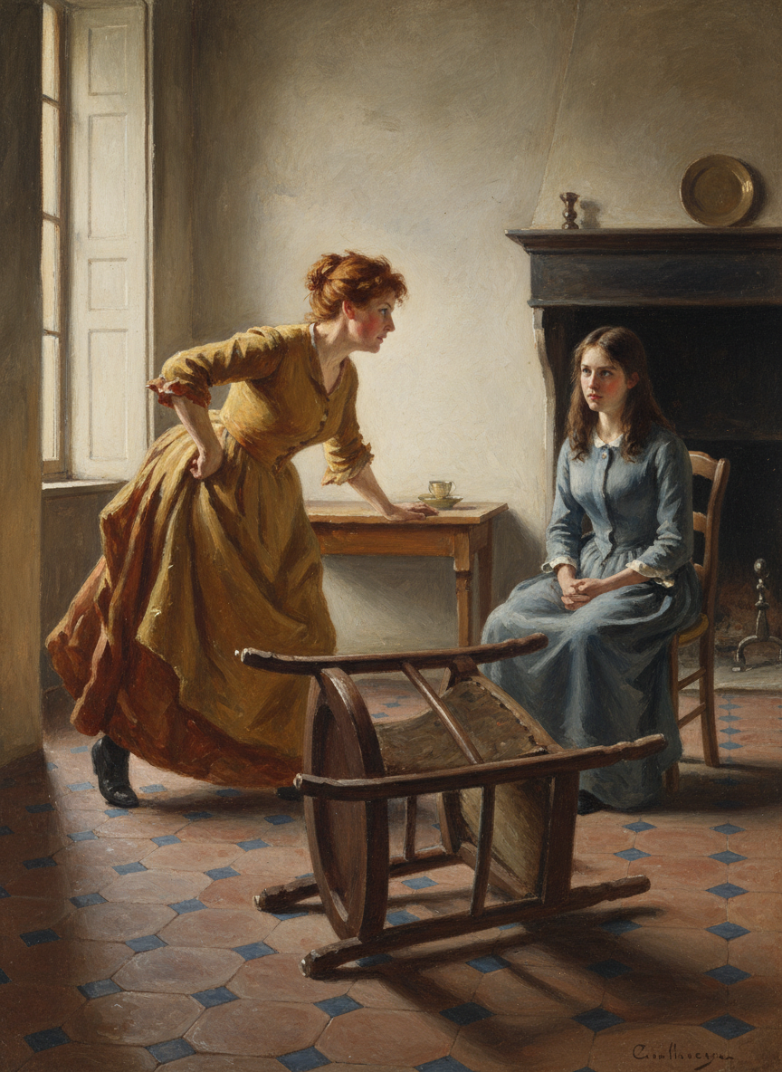 The chair scraped; Fee got up, paced the tiles, came back and stared hard at her daughter.