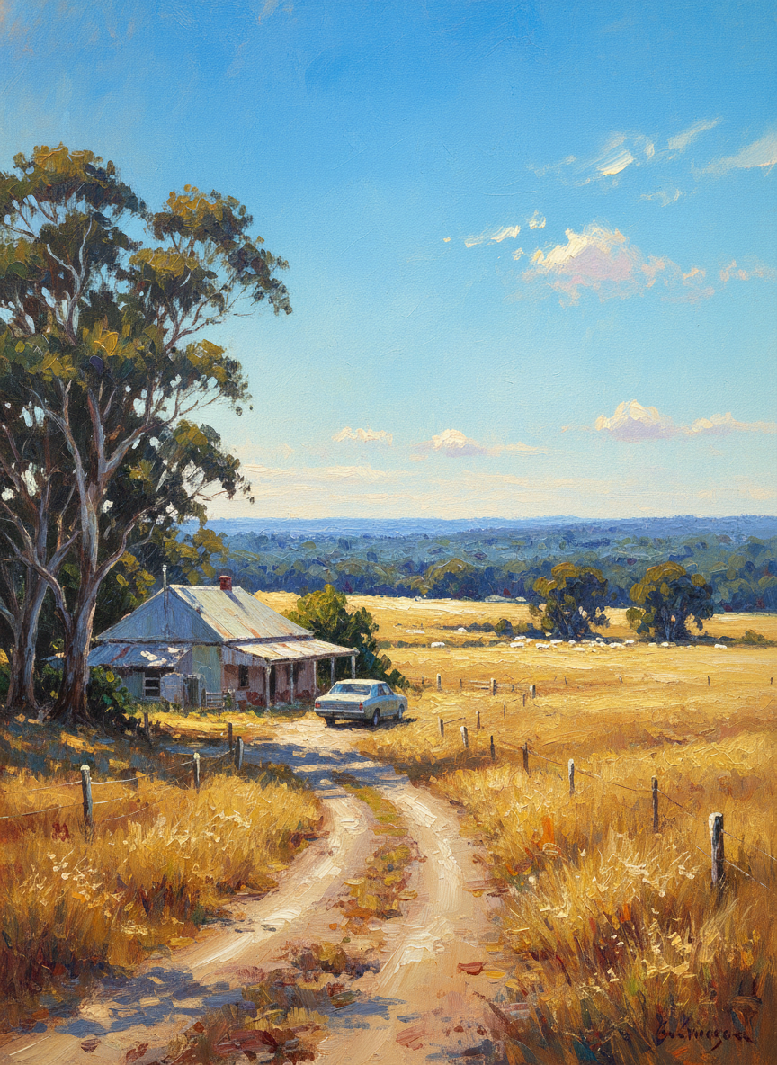 He had felt the miles from Gilly in every cell of his body, inhaled the odors of the bush, the sheep, the dry grass sparkling restlessly in the sun.