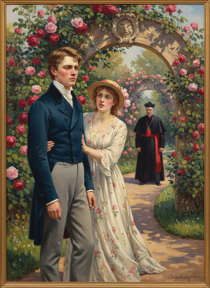 But though Justine tugged painfully at his arm, Dane stayed to watch Cardinal Ralph’s tall, straight figure disappear behind the roses.