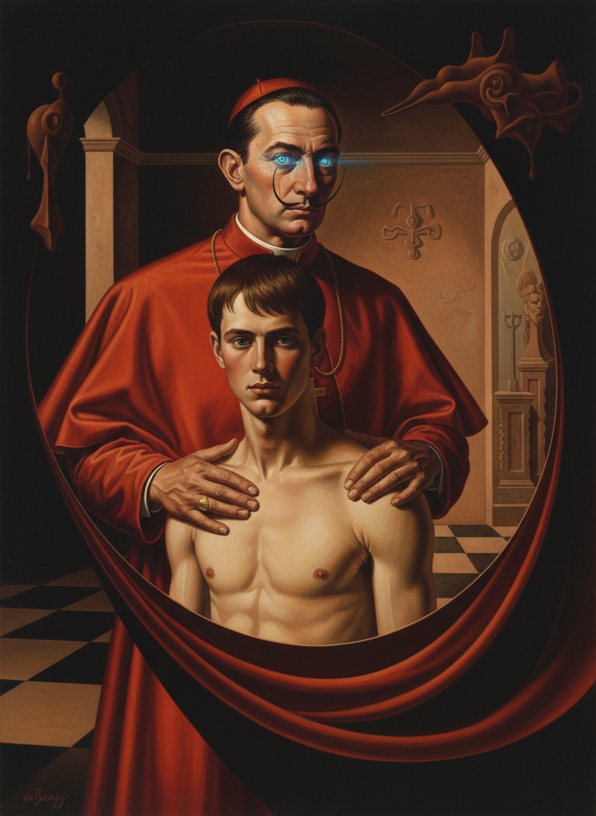 Cardinal Ralph crossed the room, took the bare shoulders between his hands and smiled down, his blue eyes very kind, and vivid in the room’s shadows.