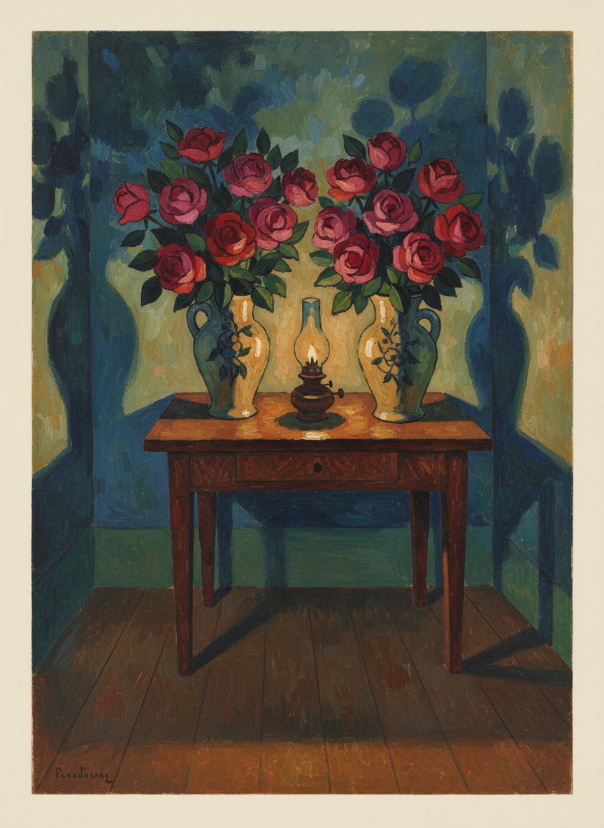 Still redolent of beeswax and great vases of roses.