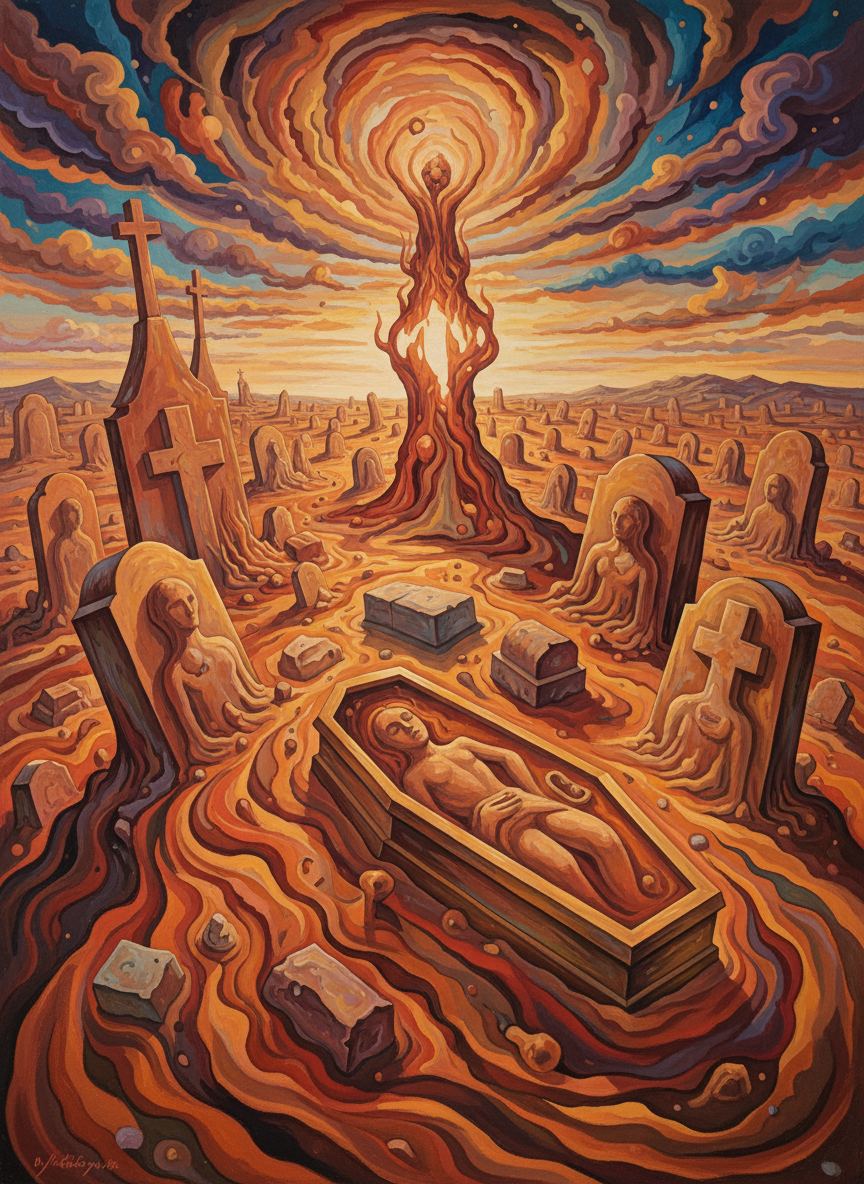 Graveyards ought to sink back into the bosom of Mother Earth, lose their human cargo under a wash of time, until it all was gone and only the air remembered, sighing.