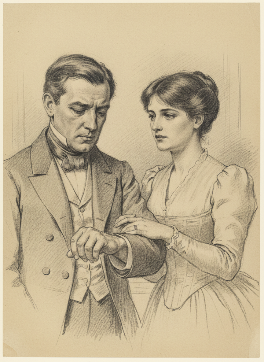 He glanced down at her hand, so gently on his arm, hurting him so unbearably.