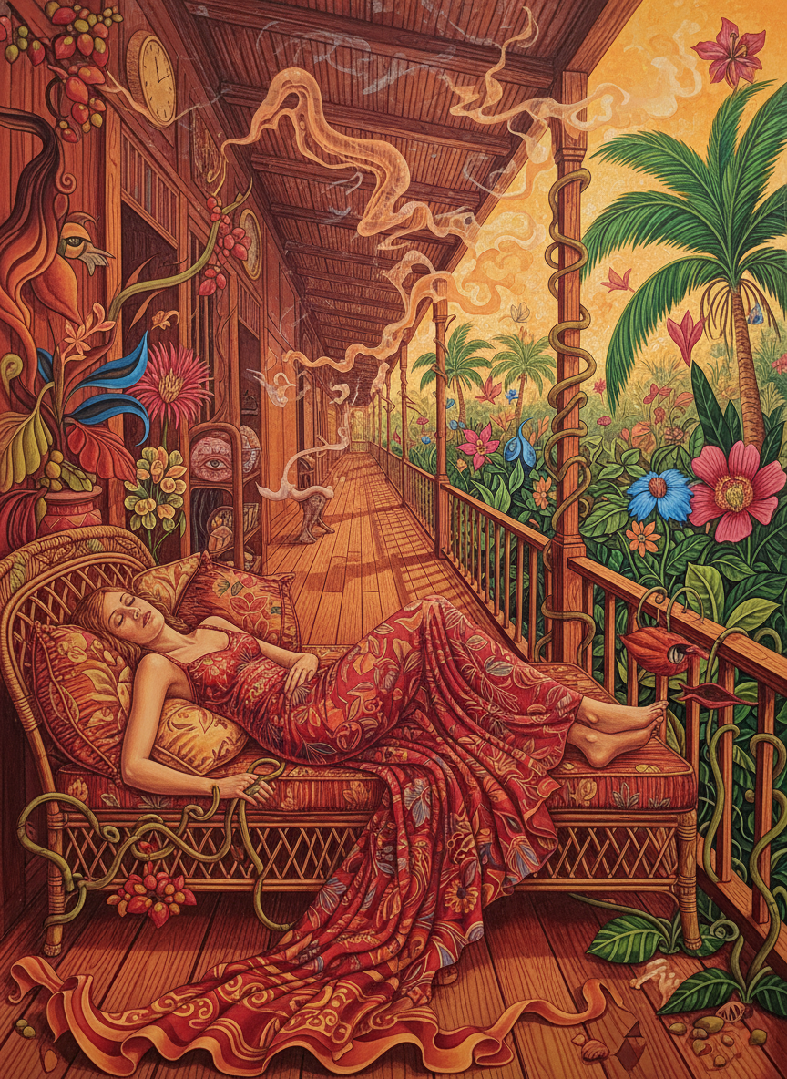 Cardinal Ralph had gone with Dane to bring in a mob of sheep, Justine sulked alone in the pepper tree, and Meggie lounged on a cushioned cane settee on the veranda.