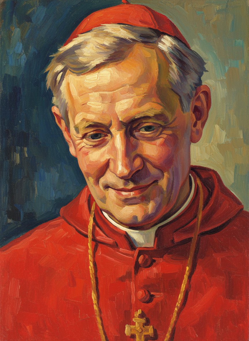 The Cardinal looked down on his fair head, smiling.