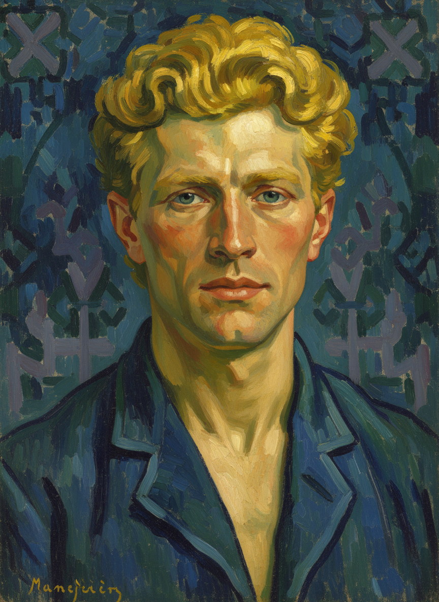 He had a good body, was a steady, reliable actor and his clean-cut, manly face with its surround of yellow curls was always sure to evoke audience applause.