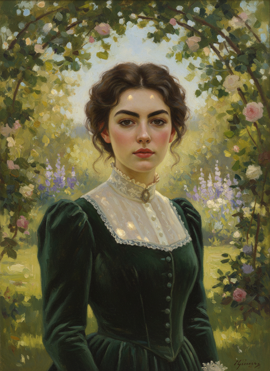 But at the end of the year her freckle treatments were finished, and she began to stand out against the scenery instead of blending into it.