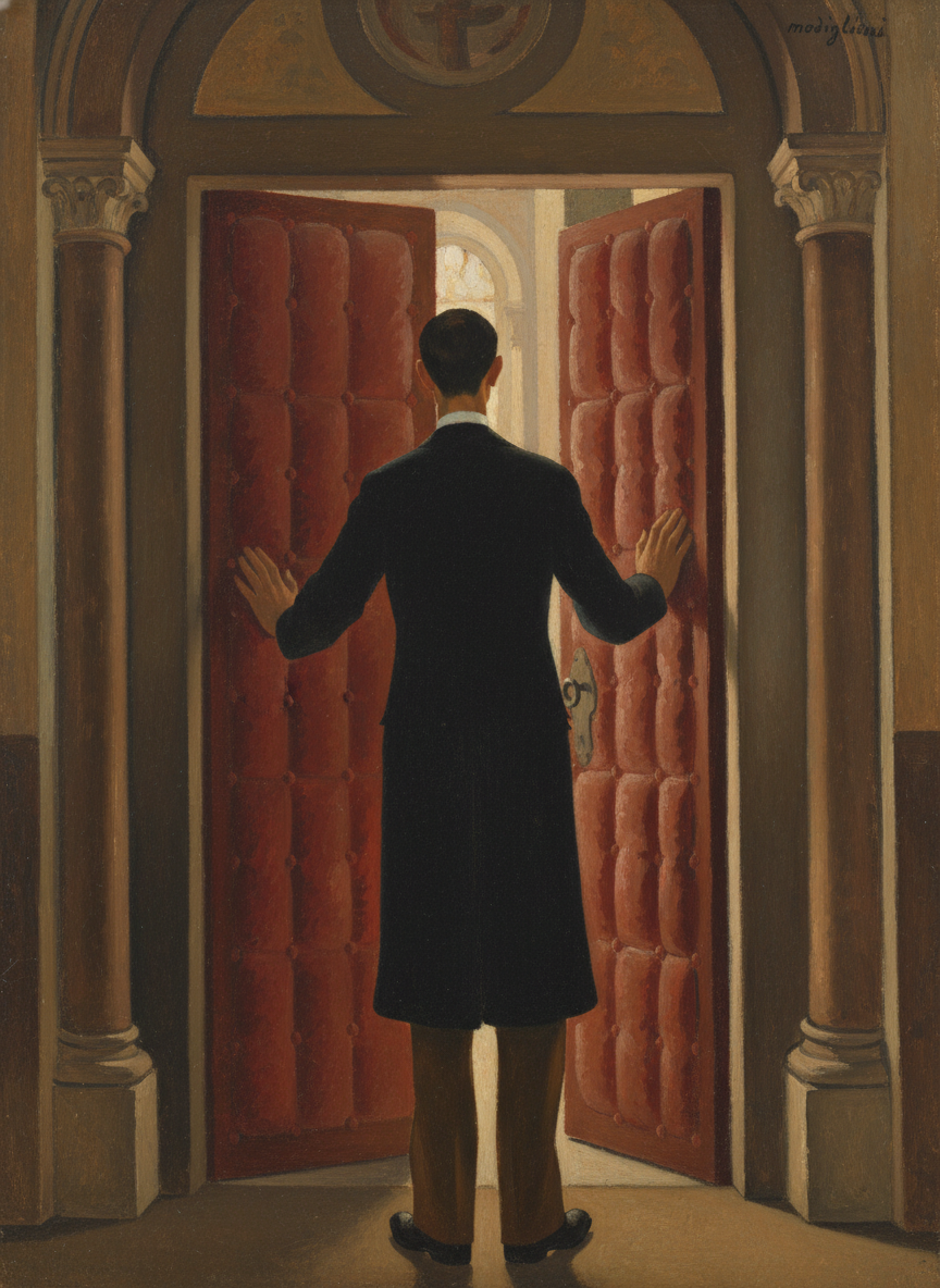 There were huge padded red leather doors inside the vestibule of Saint Mary’s; Dane poked one open and slipped inside.