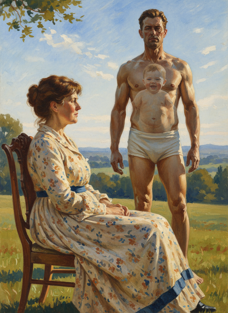 He had always been her baby, her lovely little boy; though she had watched him change and grow with proprietary pride, she had done so with an image of the laughing baby superimposed on his maturing face.