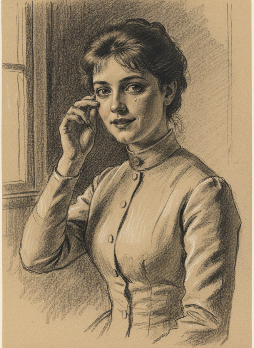 she gasped when she could speak again, wiping the tears from the corners of her eyes with a trembling hand.