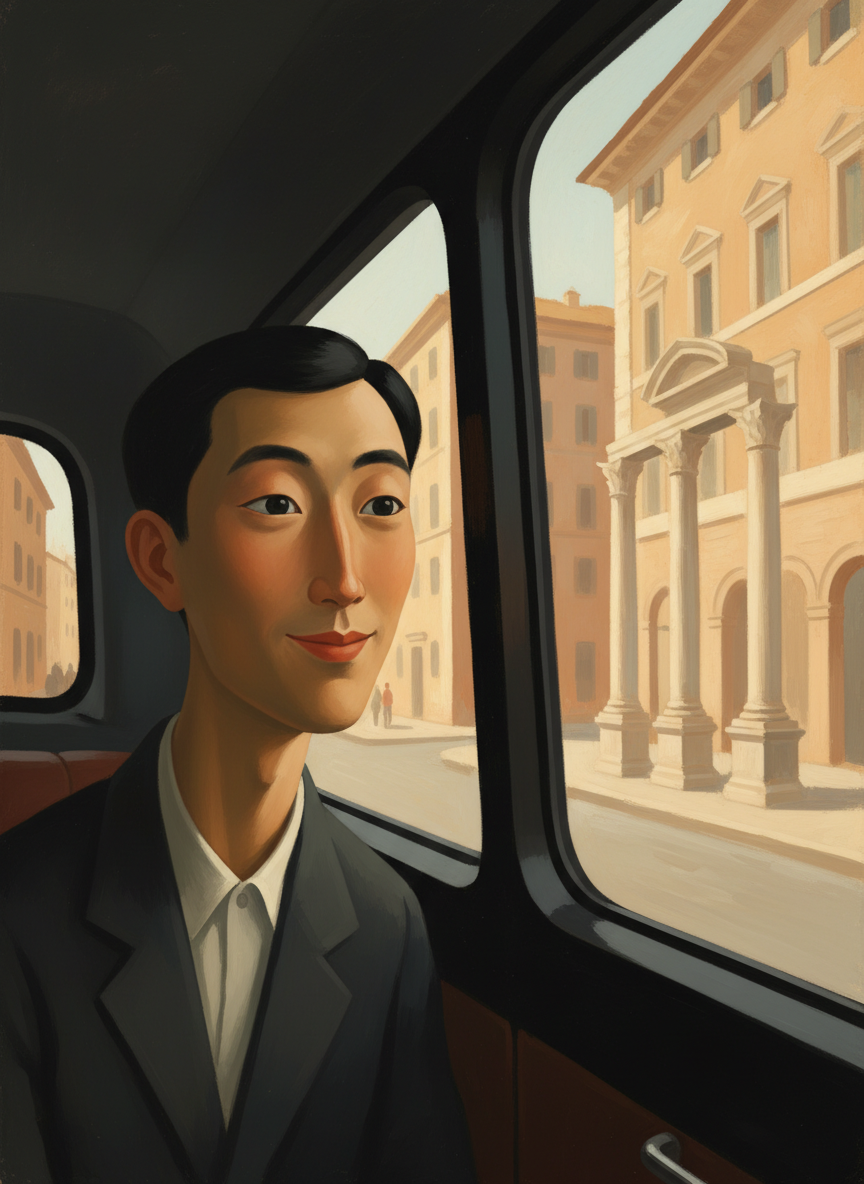 A Vatican car met Dane at the airport, whisked him through sunny faded streets full of handsome, smiling people; he glued his nose to the window and drank it all in, unbearably excited at seeing for himself the things he had seen only in pictures—the Roman columns, the rococo palaces, the Renaissance glory of Saint Peter’s.