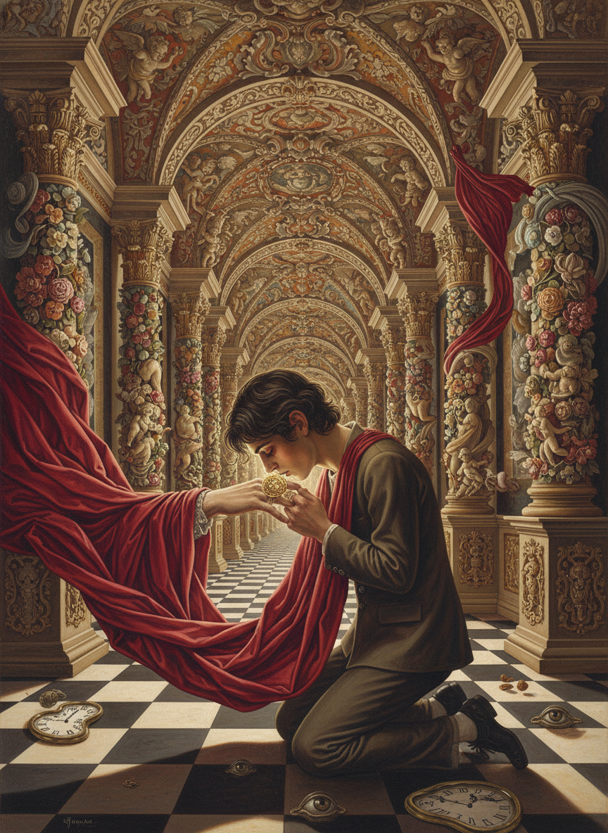 The hand was outstretched, its ring glowing; Dane sank on both knees to kiss it.