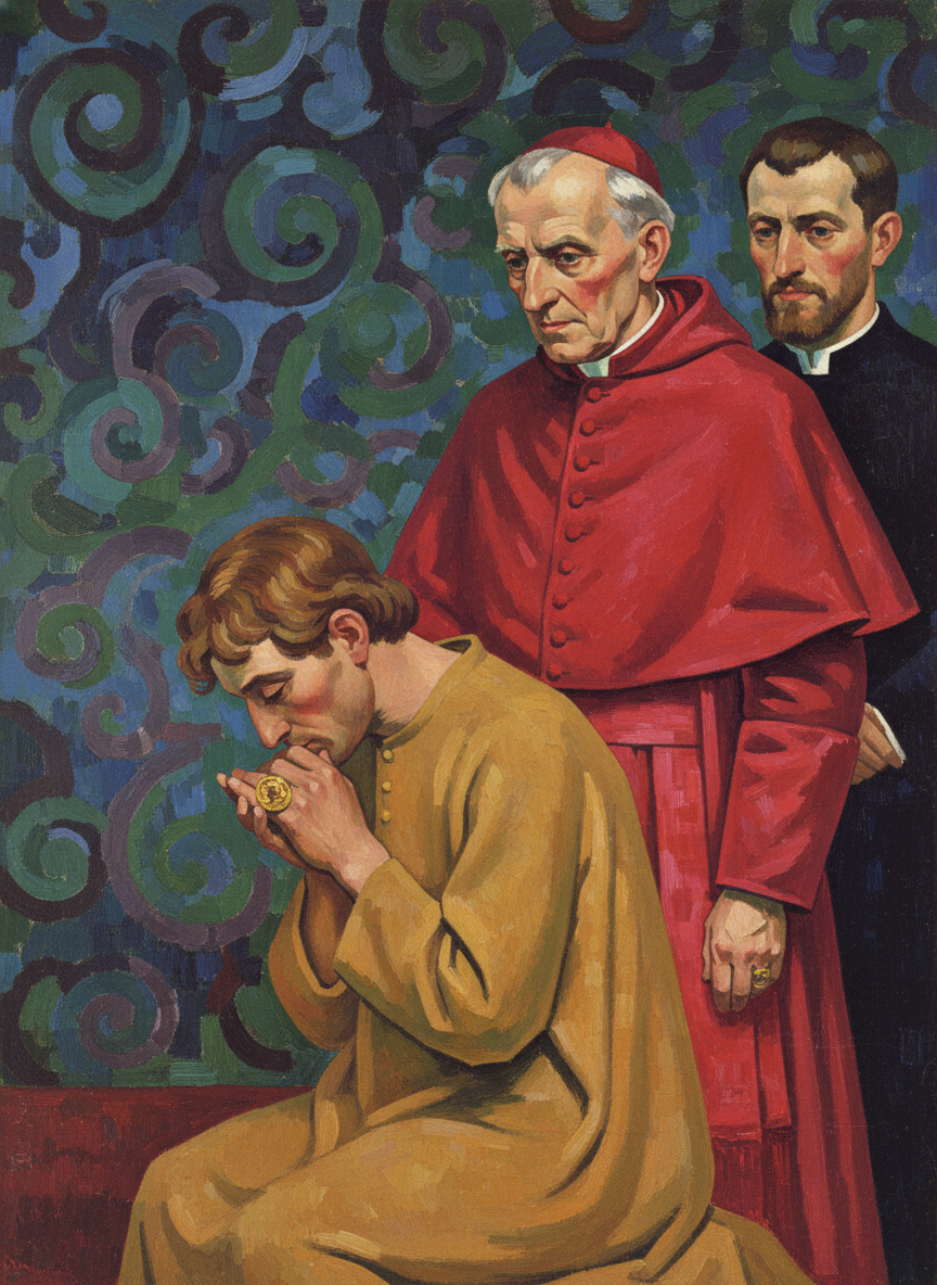 Dane knelt, pressed his lips to the ring; over his bent tawny head Cardinal Vittorio’s gaze sought Ralph’s face, scanned it more closely than in many years.