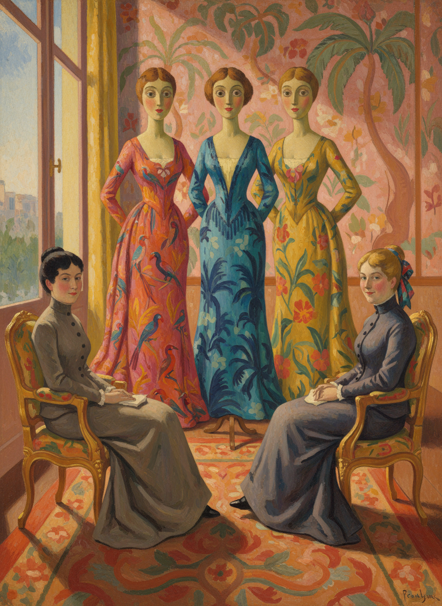 Devine,” Meggie said as they sat in Germaine Rocher’s salon watching the languid mannequins preen and simper.