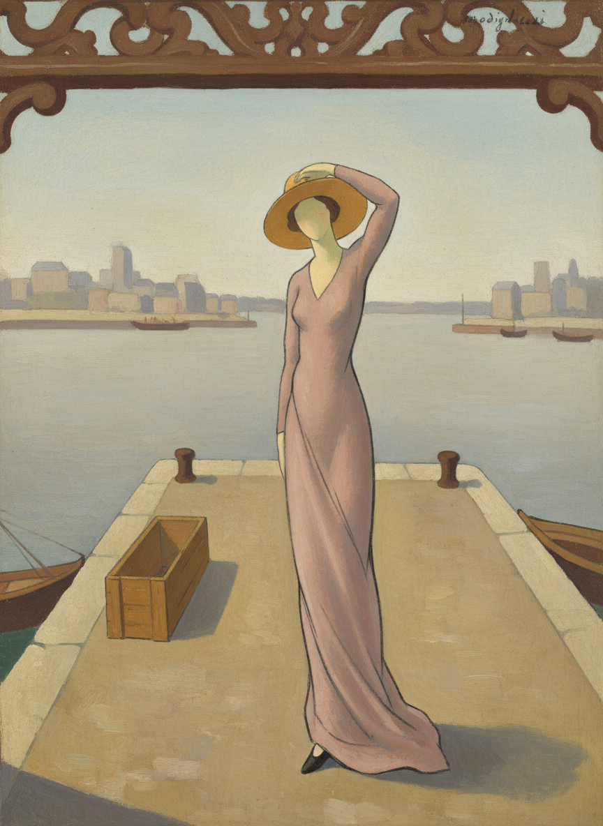 Far below on the wharf she saw the figure in the pinkish-grey dress and hat walk to the appointed spot, stand shading her eyes.