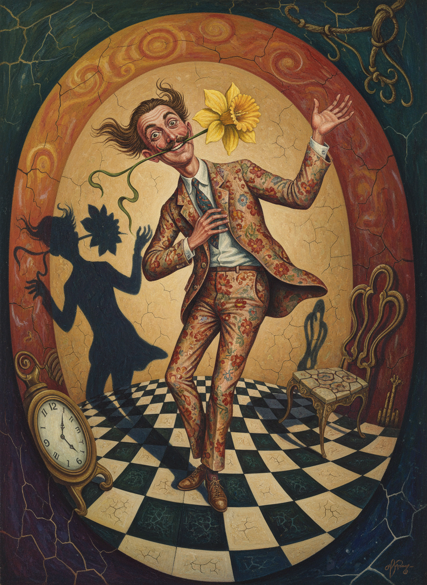 He tried for ten minutes to get the words of the quotation in their right order and couldn’t, then he gave up, put one of the daffodils between his teeth instead and did a dance.