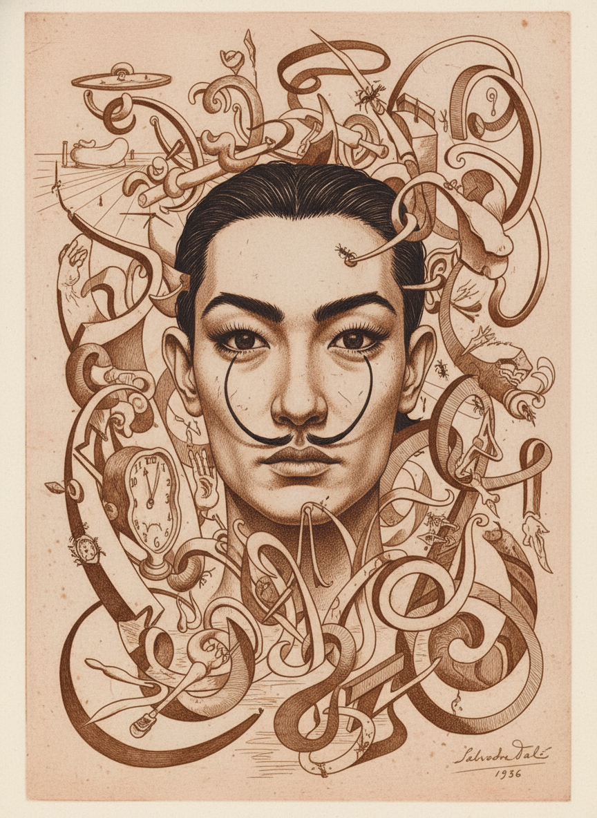 A broad face with high, wide cheekbones and a small yet aquiline nose.