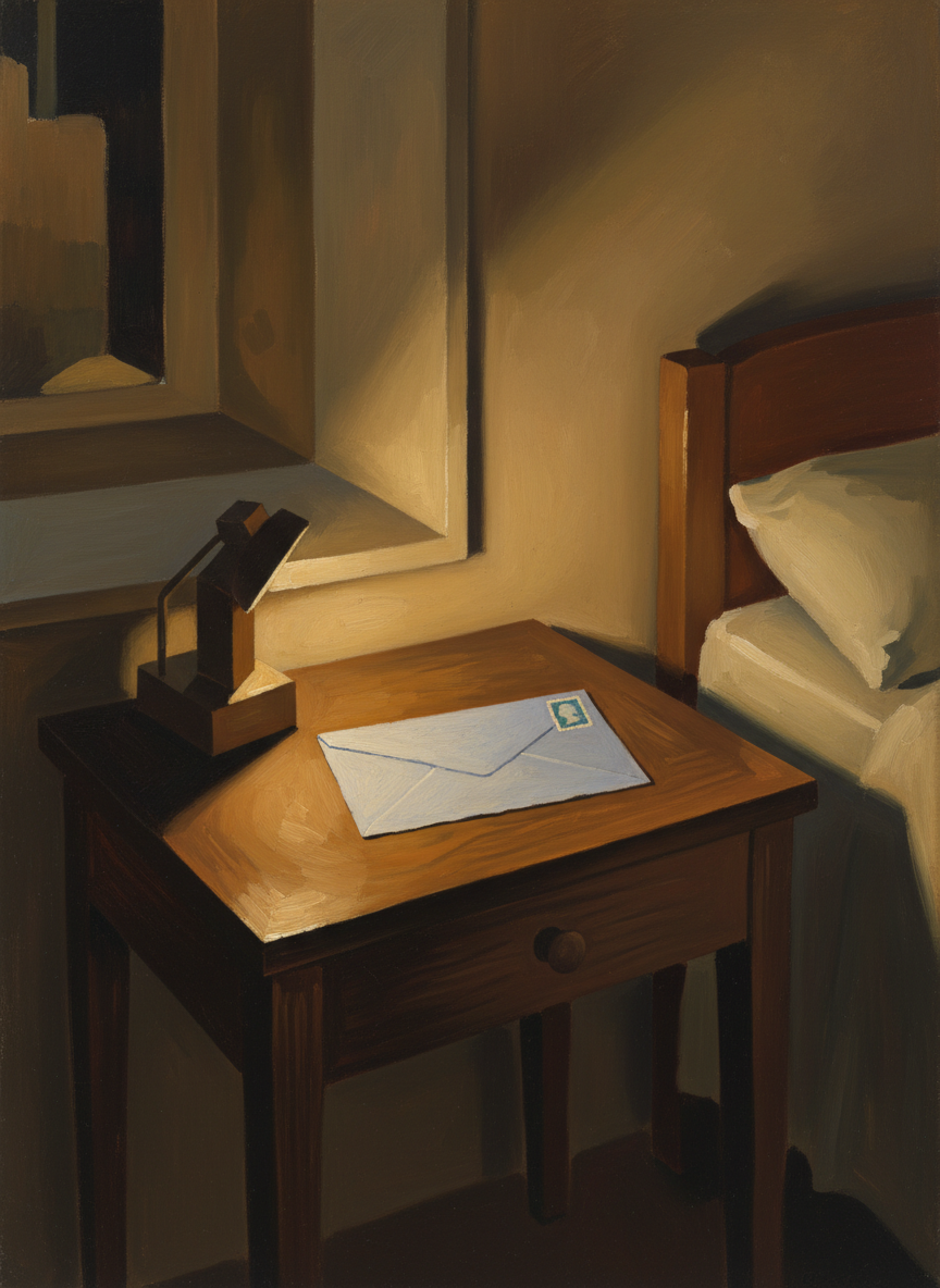 One of the Unks must have delivered the letter to her room, for it was lying on the bedside table, a pale-blue air letter with Queen Elizabeth in its upper corner.