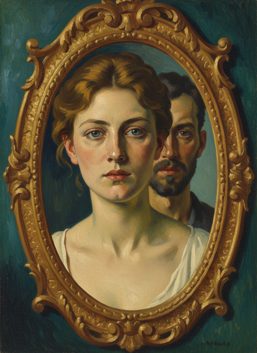 “You wait and see, my lad,” she said, staring into her mirror and seeing his face instead of her own.