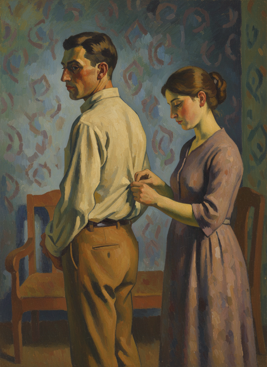Still withdrawn, remote, he let her take off his jacket and tie, but by the time she began to unbutton his shirt she knew it wasn’t going to work.