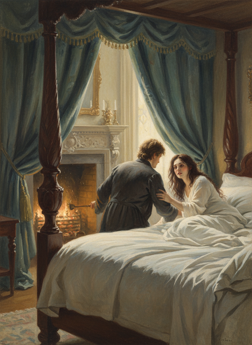 Rainer must have kept the fire going, for when gentle London daylight soaked through the folds of the curtains the room was still warm.